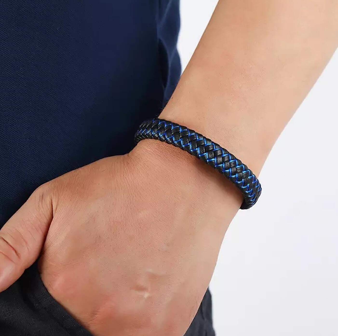 Stella Blue Leather Bracelet