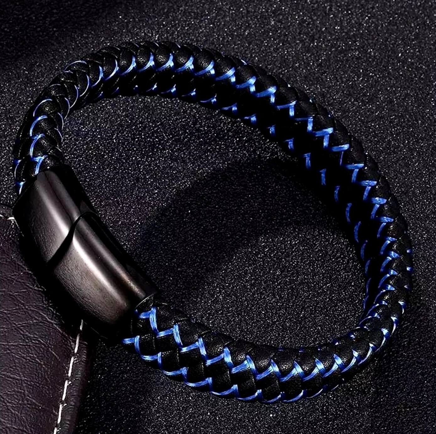 Stella Blue Leather Bracelet