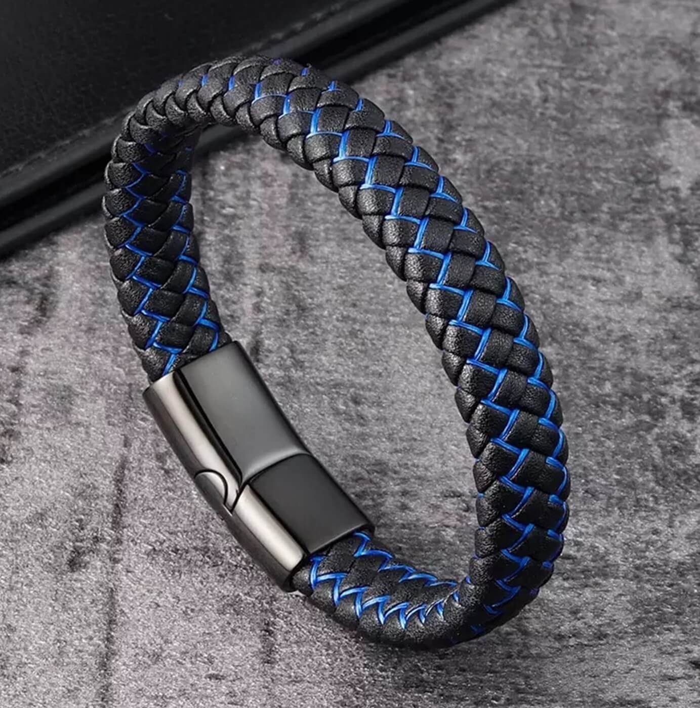 Stella Blue Leather Bracelet