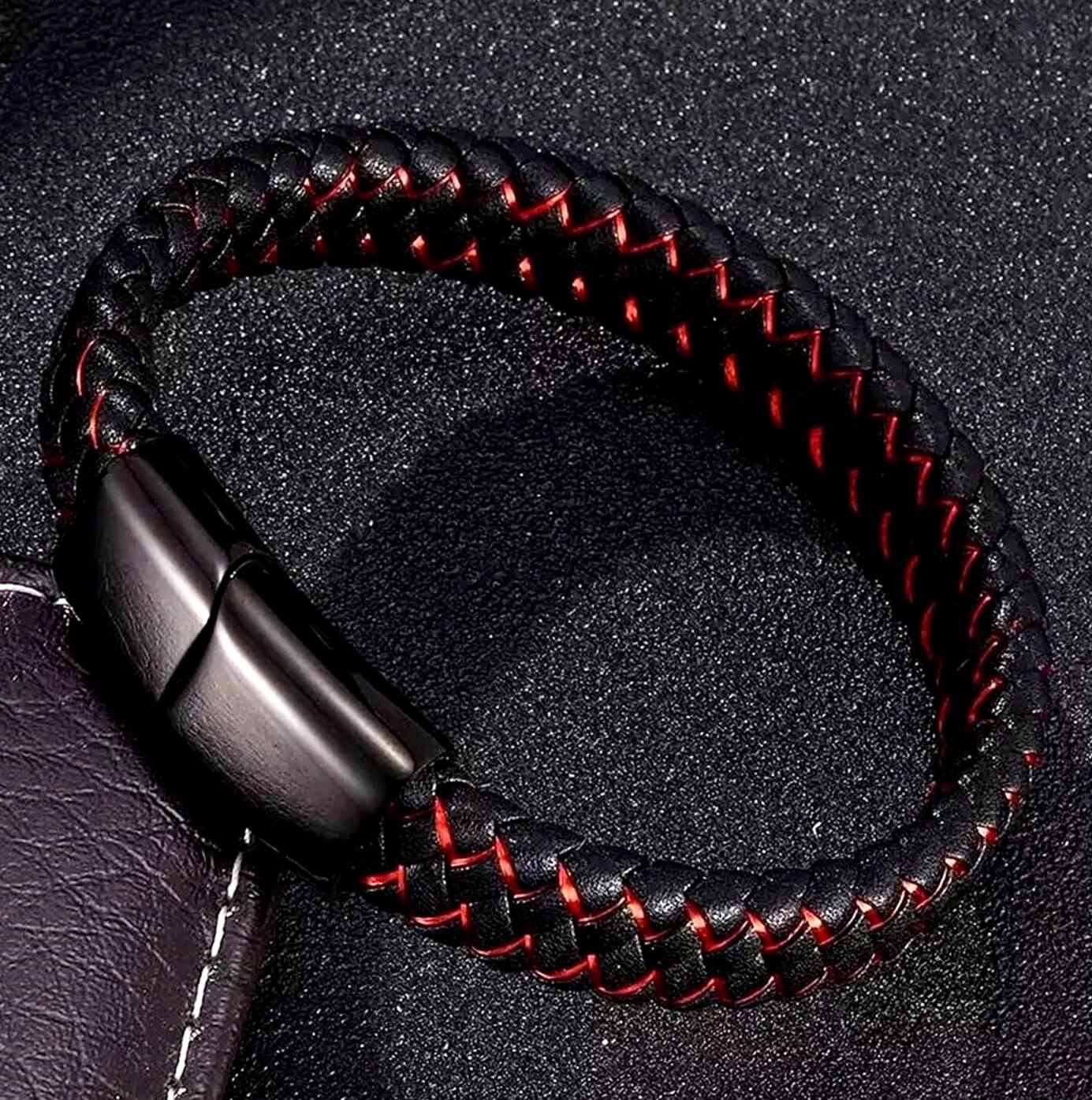 Stella Red Leather Bracelet