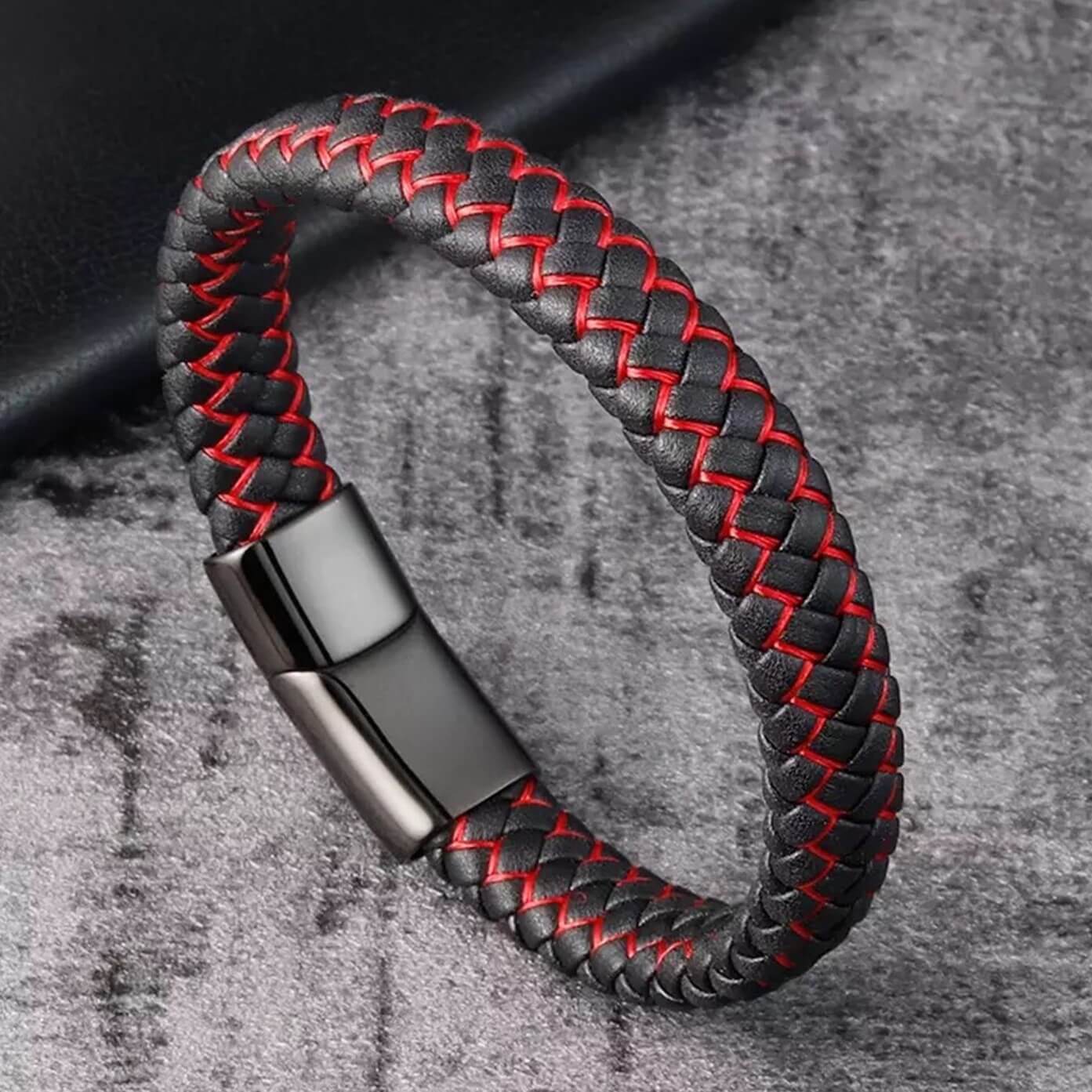 Stella Red Leather Bracelet
