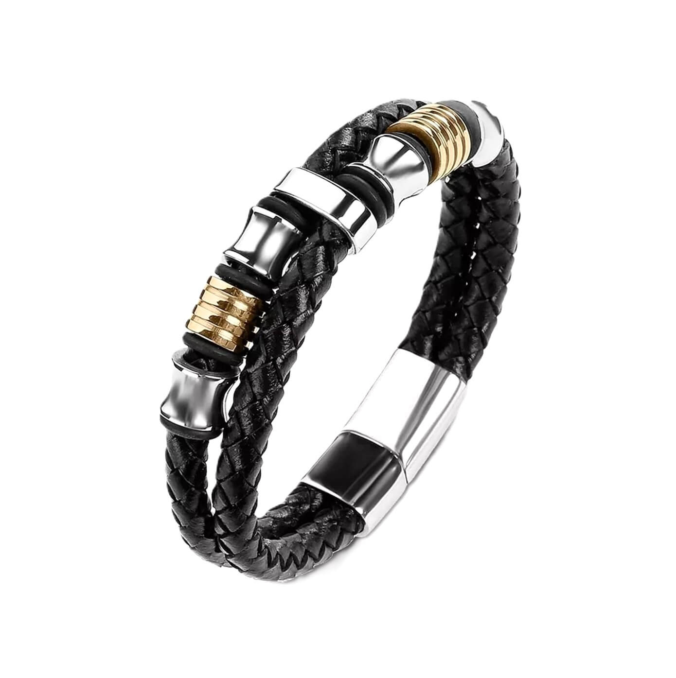 Voyager Leather Bracelet with Stylish Charms