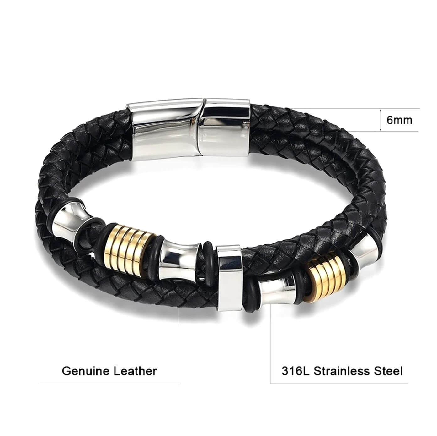 Voyager Leather Bracelet with Stylish Charms