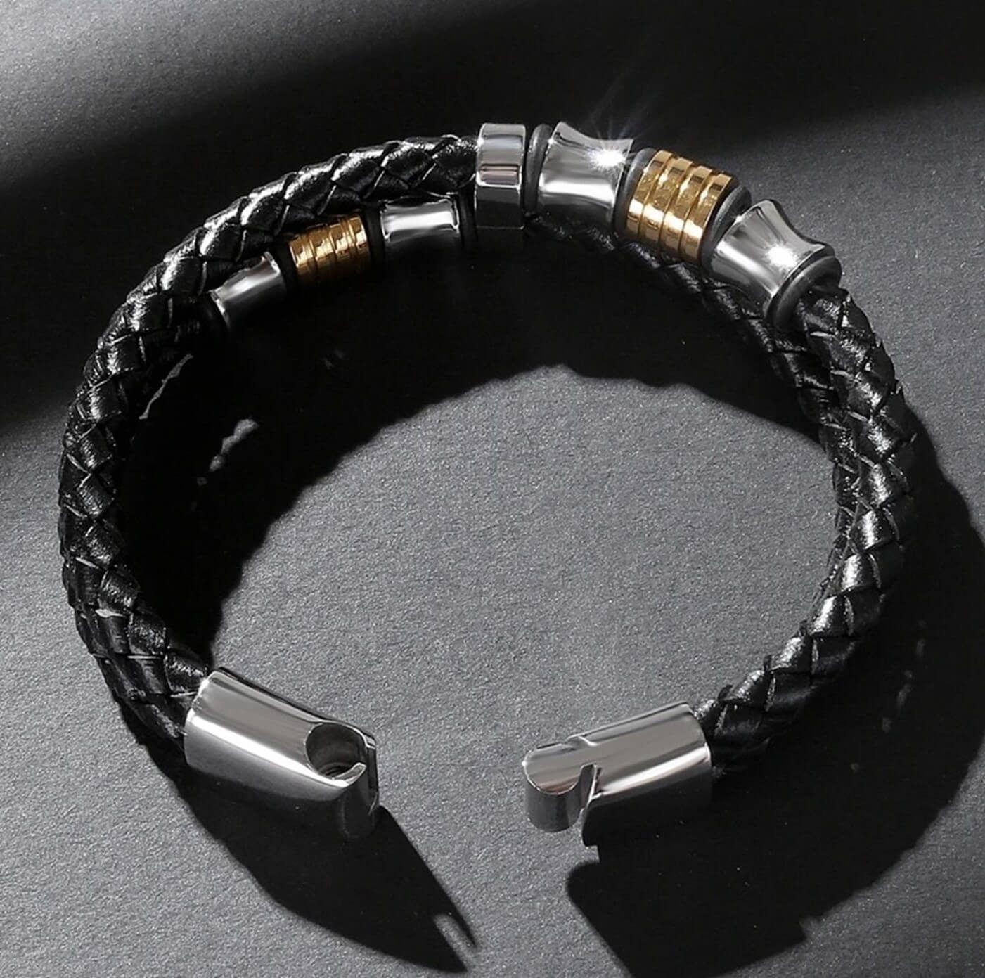 Voyager Leather Bracelet with Stylish Charms