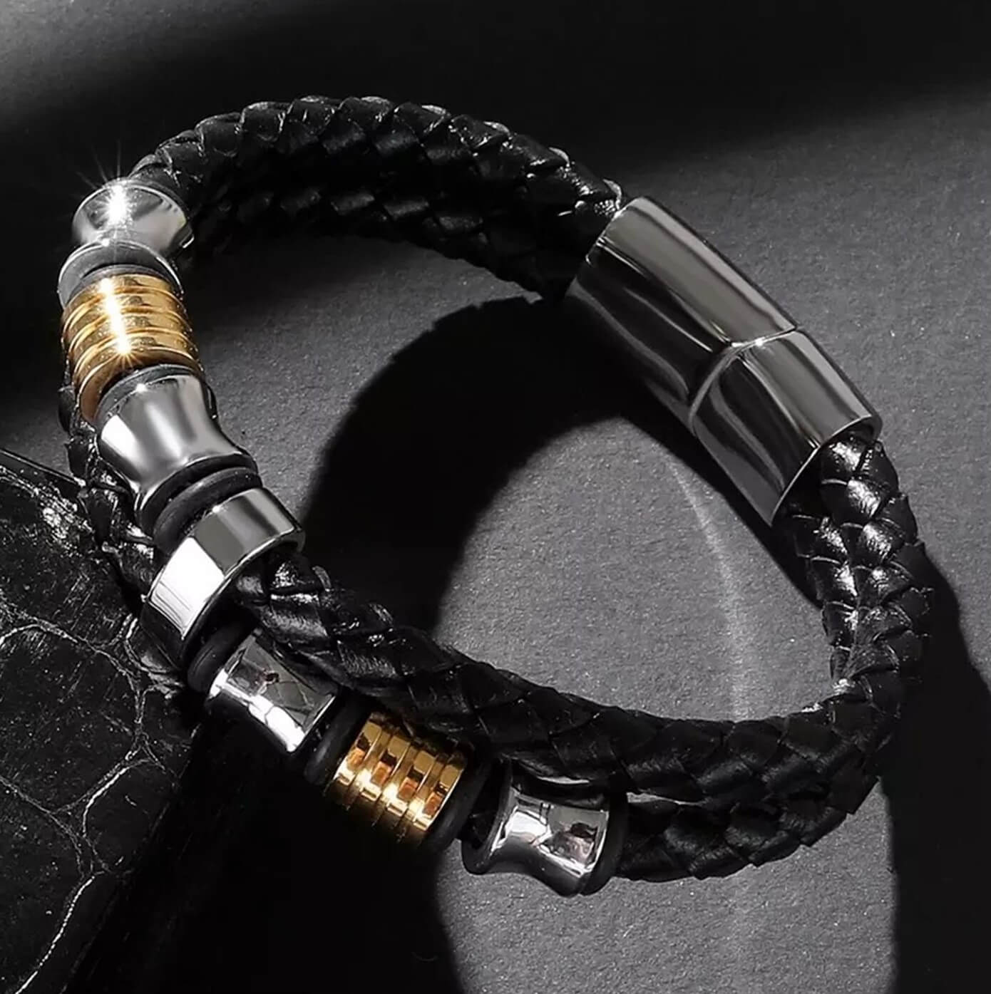 Voyager Leather Bracelet with Stylish Charms