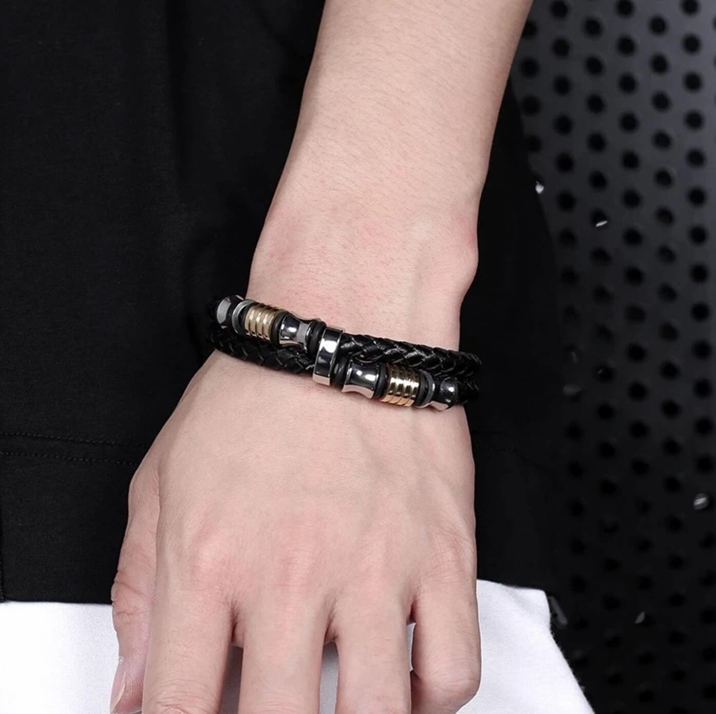 Voyager Leather Bracelet with Stylish Charms