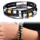 Voyager Leather Bracelet with Stylish Charms