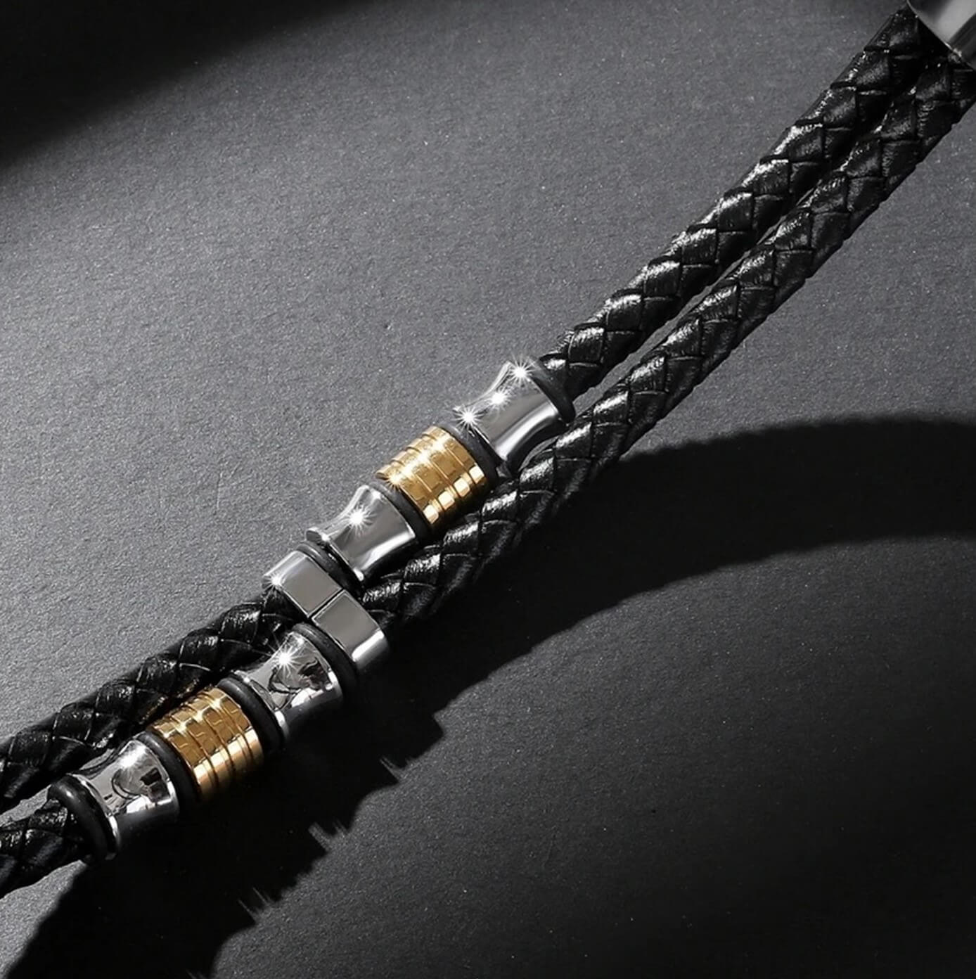Voyager Leather Bracelet with Stylish Charms