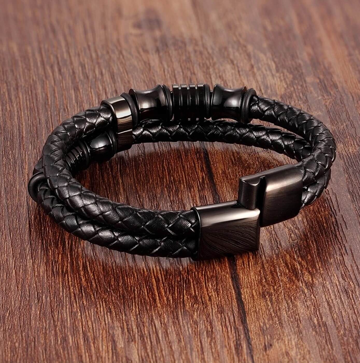 Swashbuckler Pirate Charm Leather Bracelet