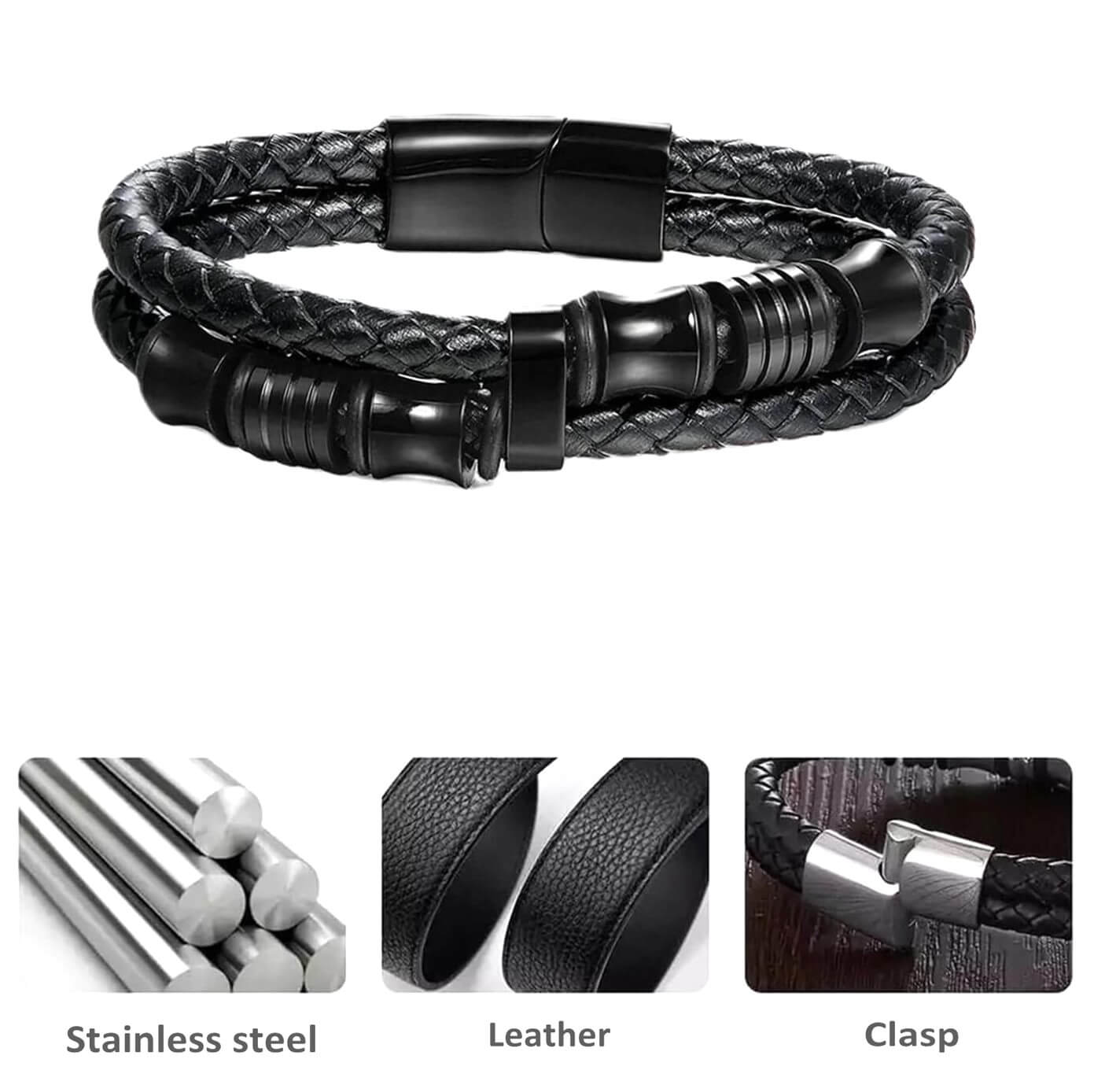 Swashbuckler Pirate Charm Leather Bracelet