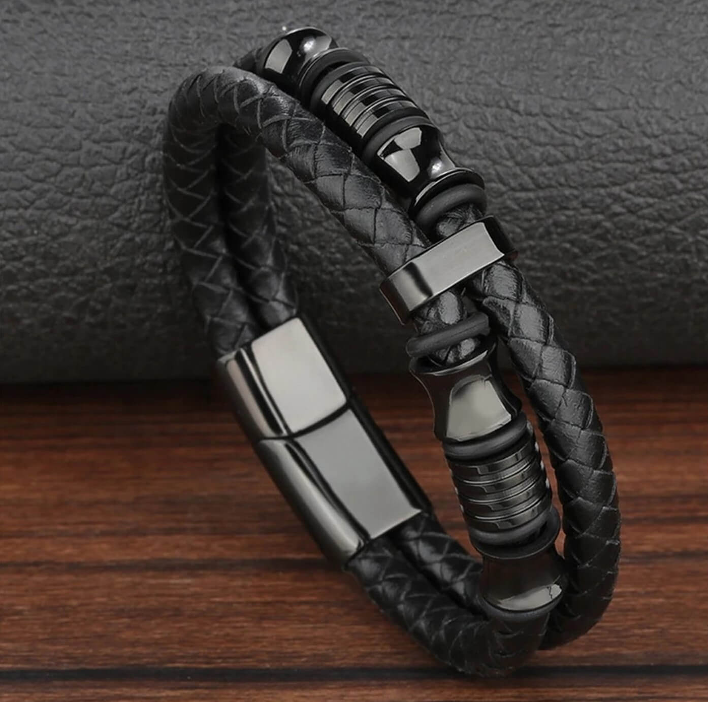 Swashbuckler Pirate Charm Leather Bracelet