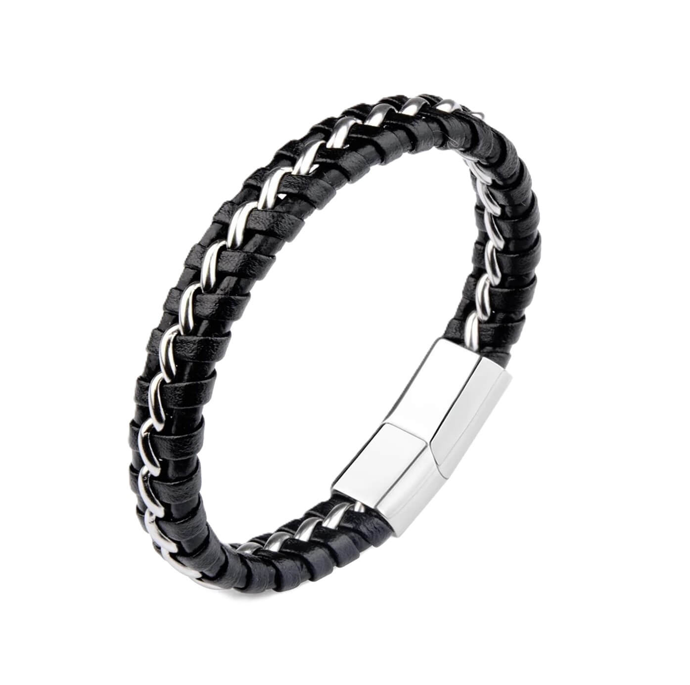 Mens Contra Leather Bracelet