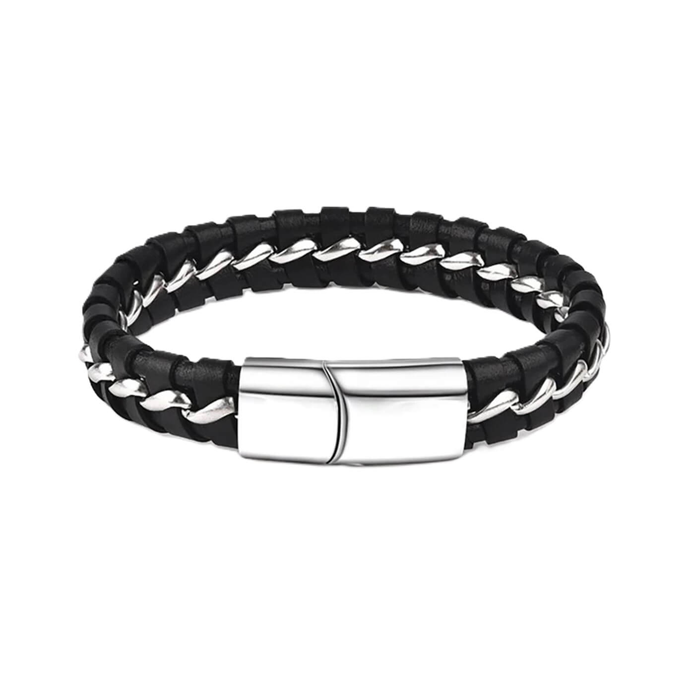 Mens Contra Leather Bracelet