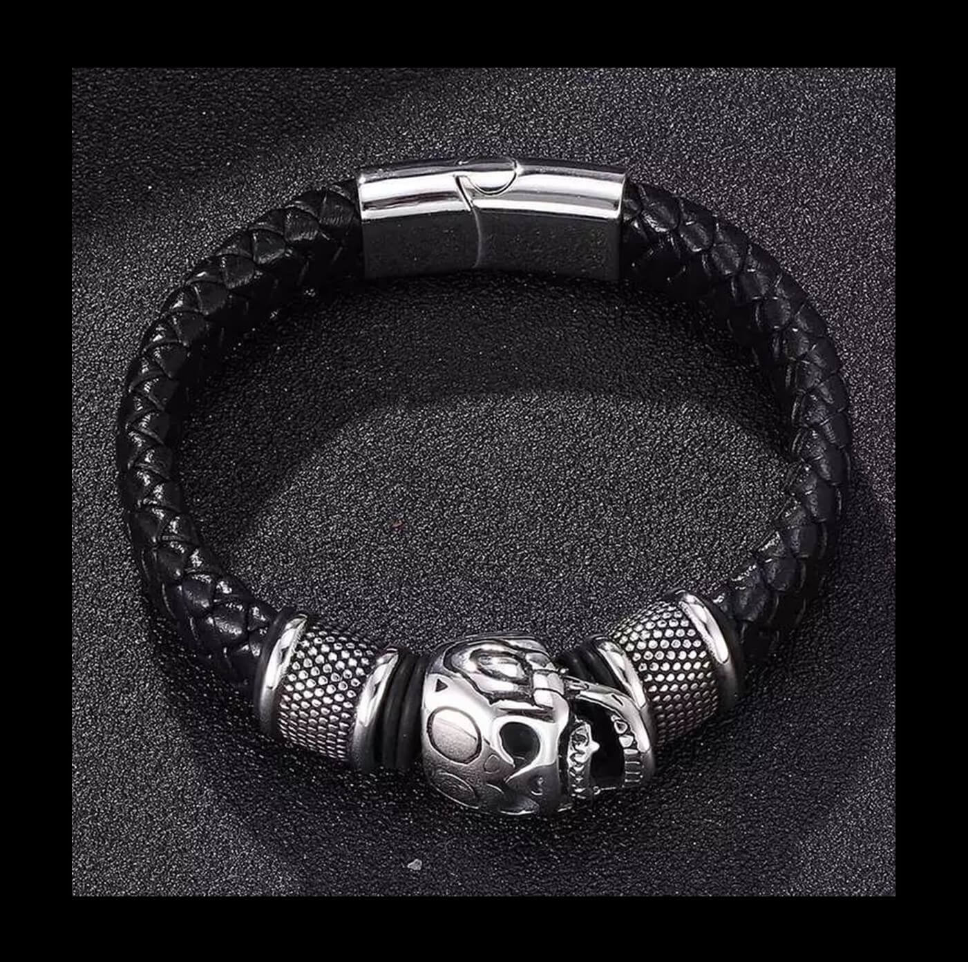 Mens Histrionic Leather Bracelet