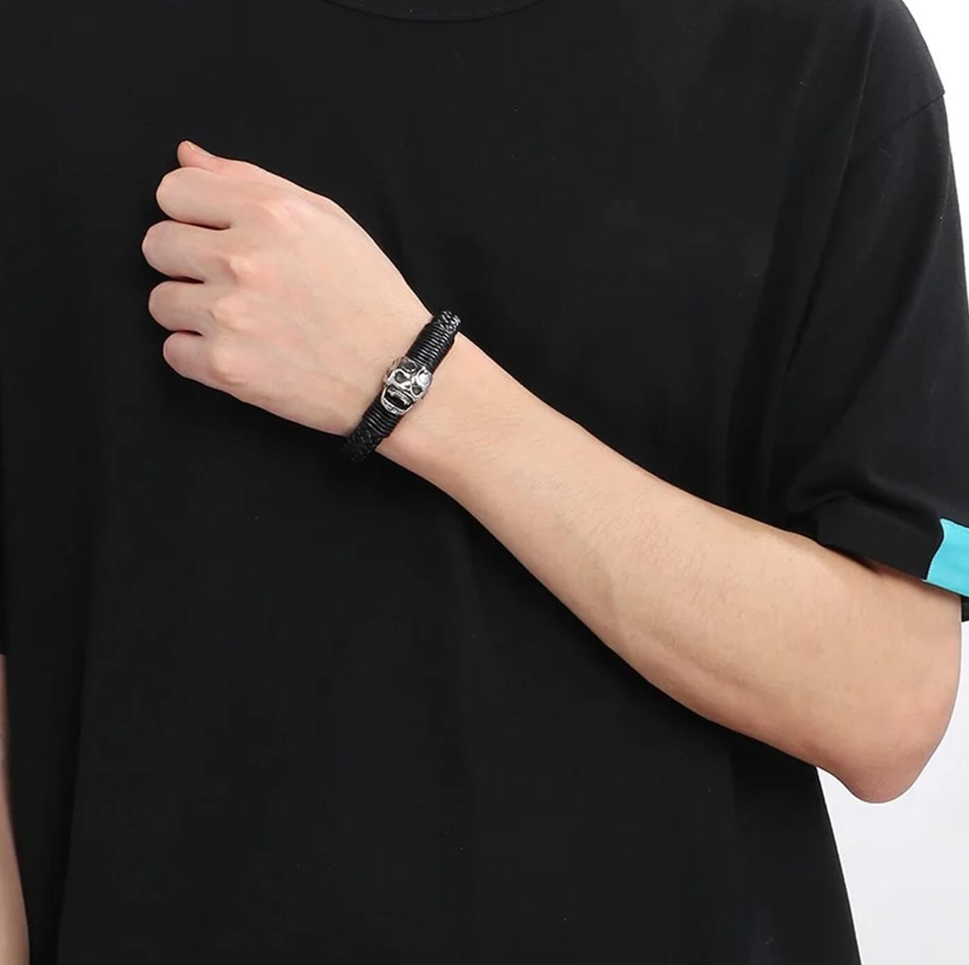 Mens Histrionic Leather Bracelet