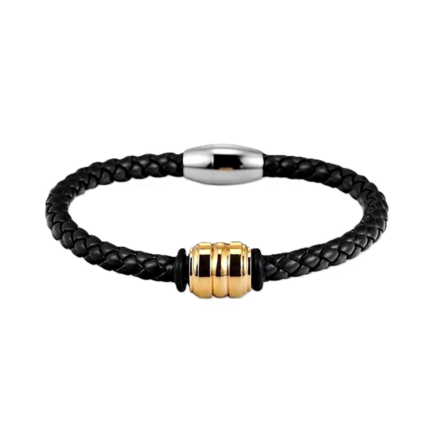 Unisex Weaved Leather Bracelet/Black