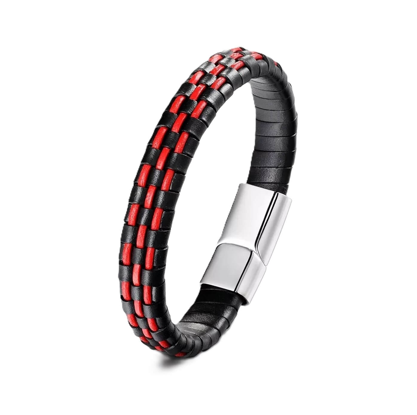 Mens Network Leather Bracelet