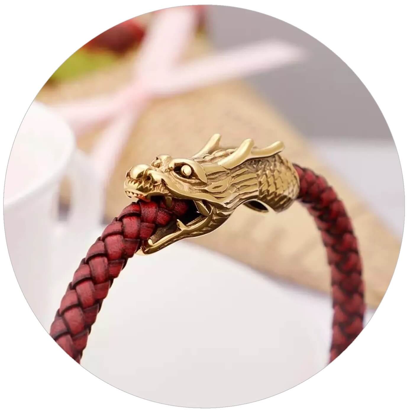 Unisex Gold Komodo Leather Bracelet