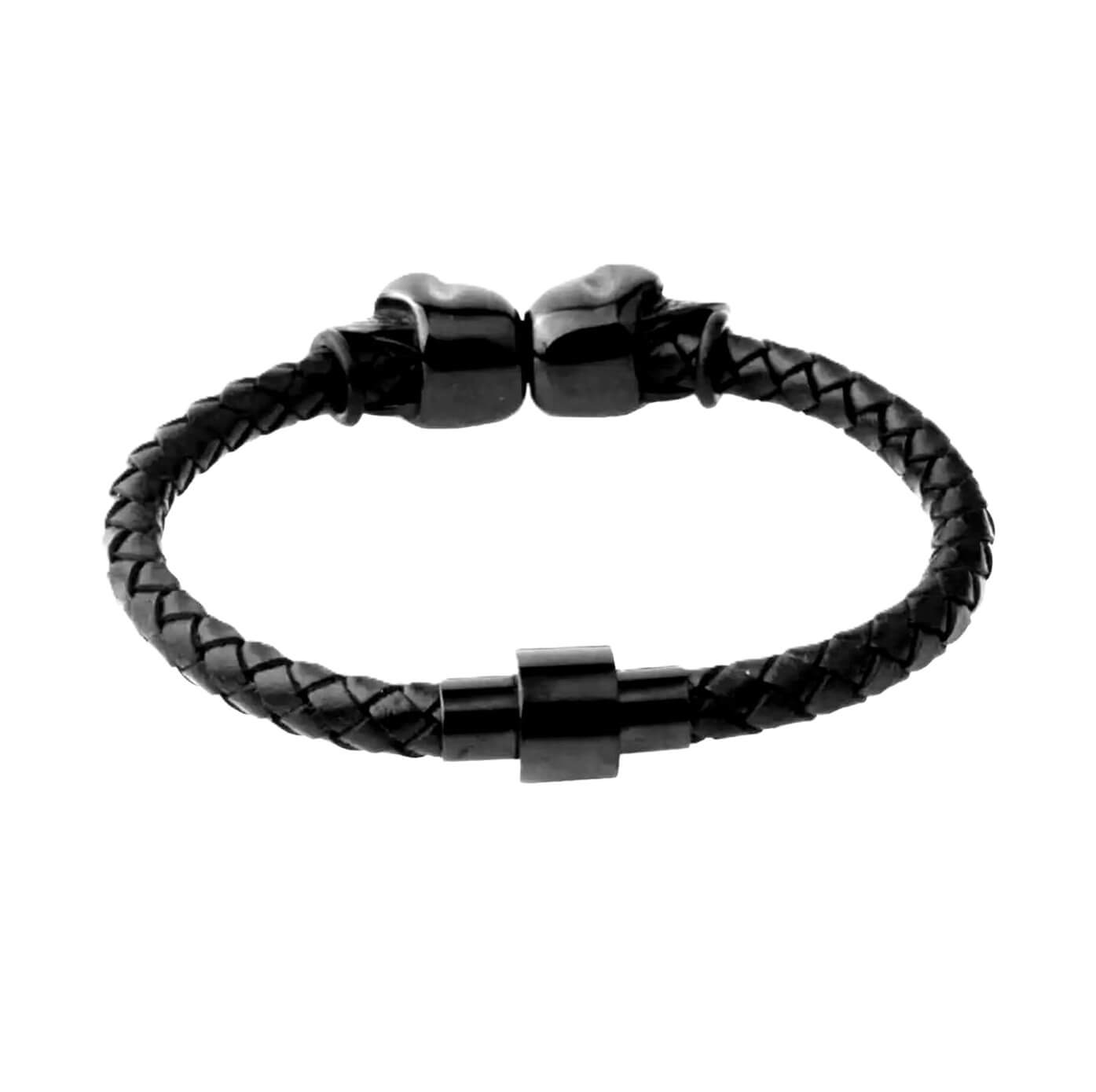 Unisex Buccaneer Leather Bracelet/Black