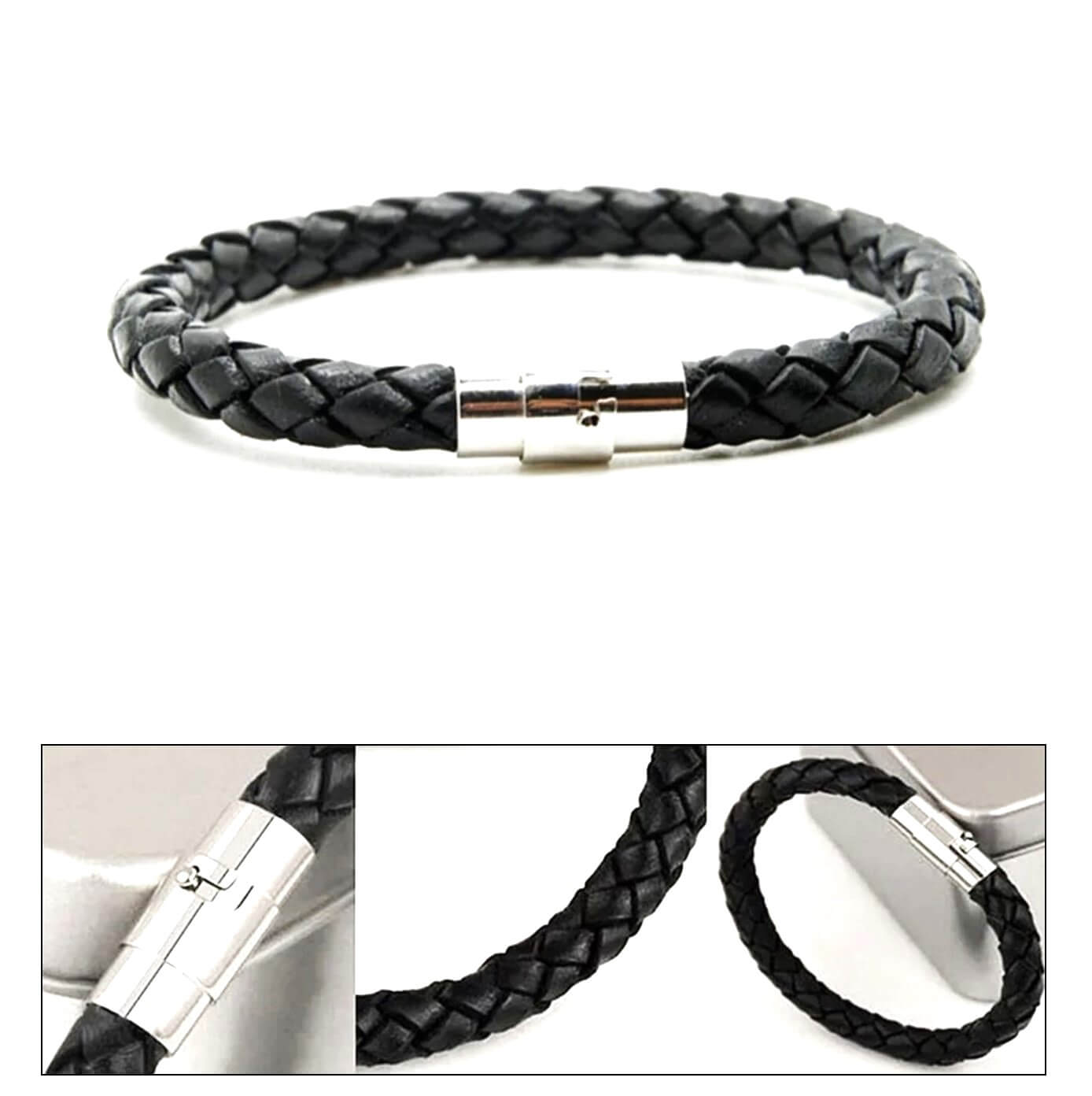 Unisex Communal Leather Bracelet/Black