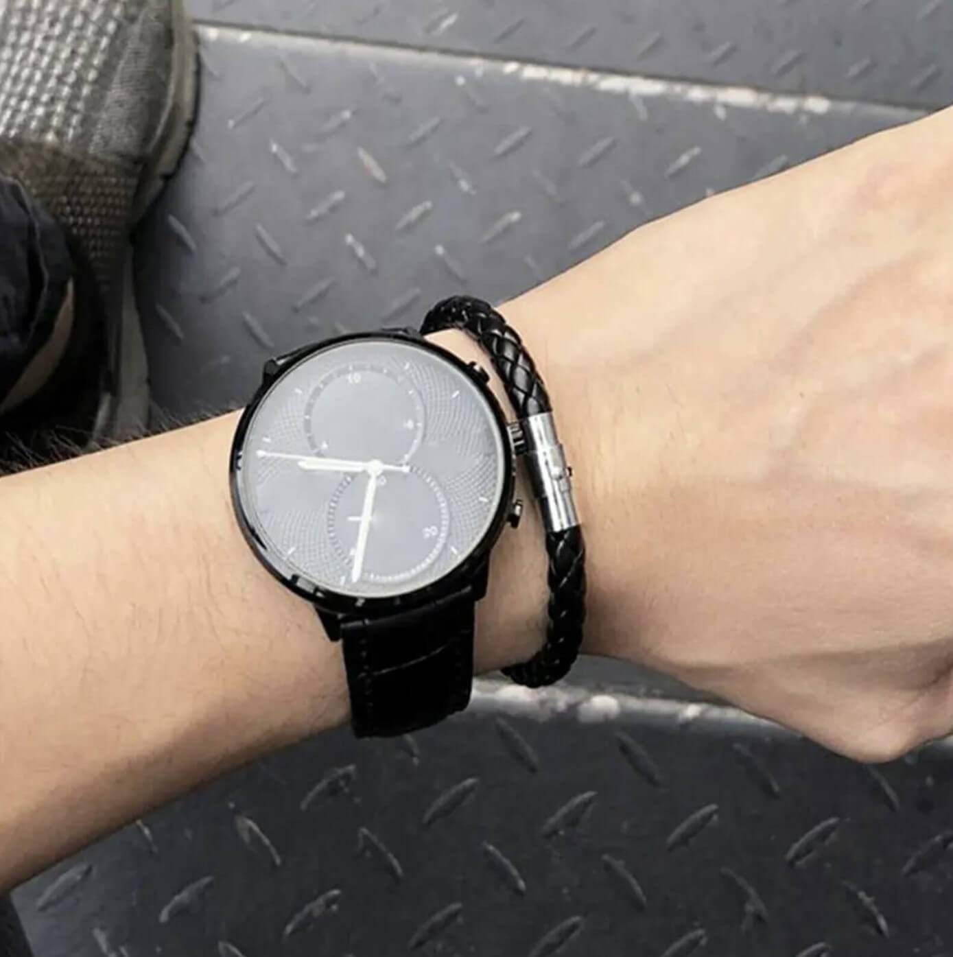 Unisex Communal Leather Bracelet/Black