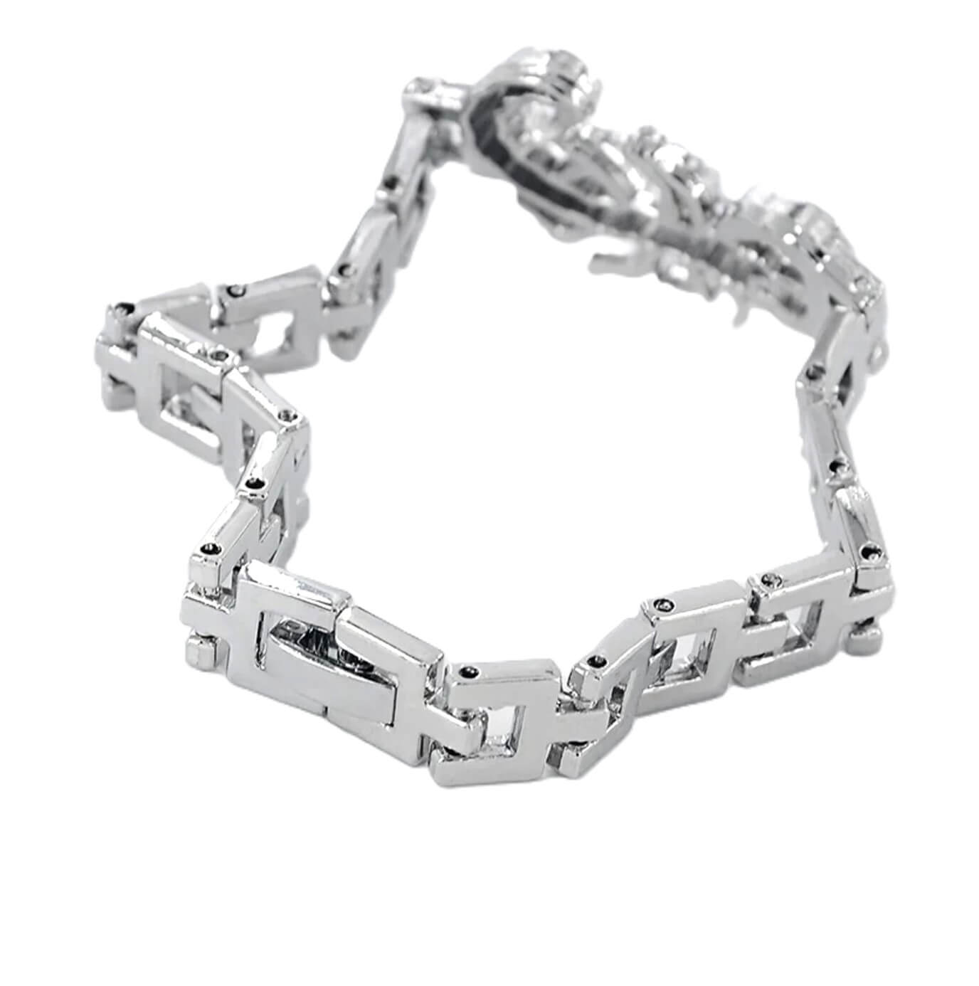 Unisex Interlinked Zodiac Scorpion Steel Cuff/Silver
