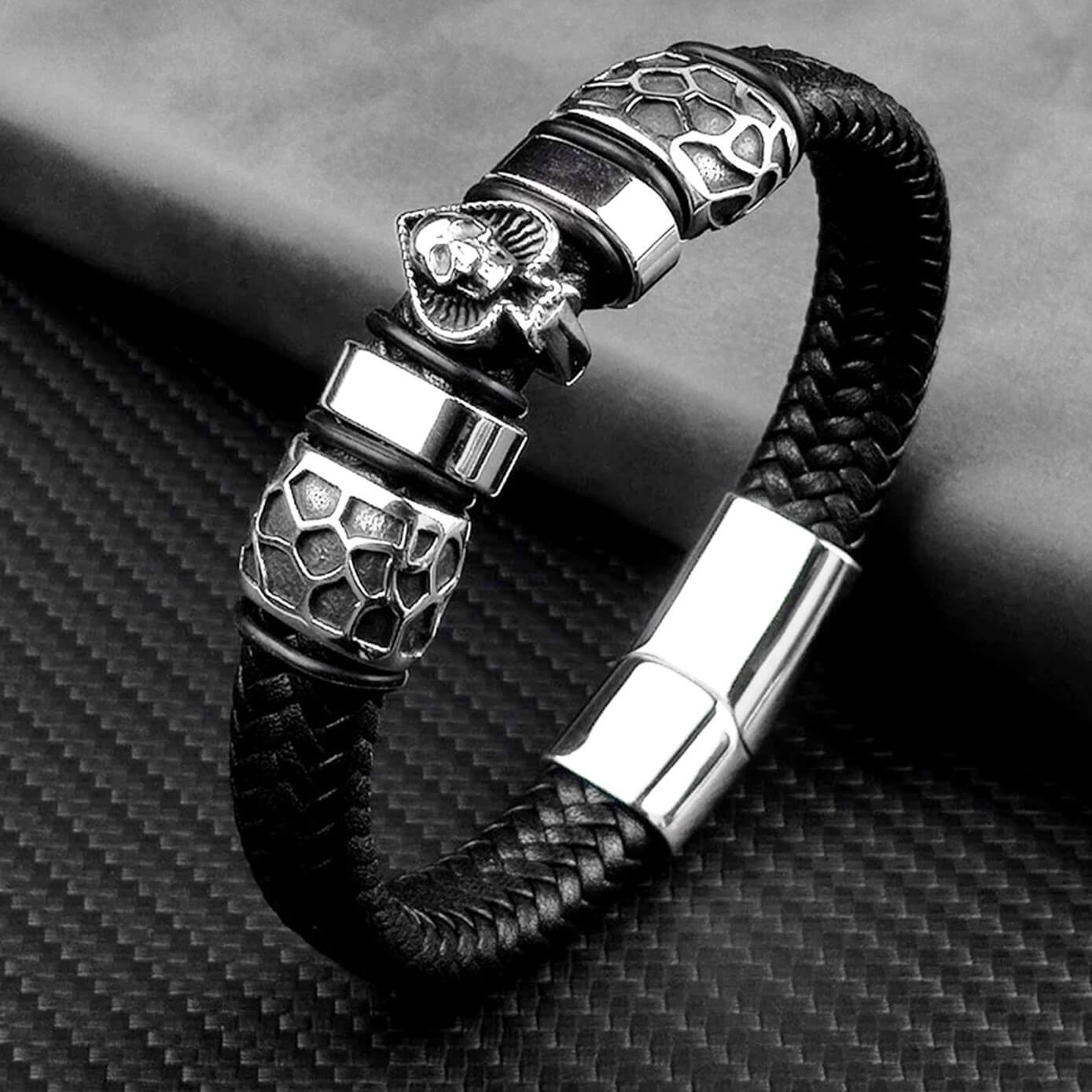 Mens Ace of Skull Bracelet