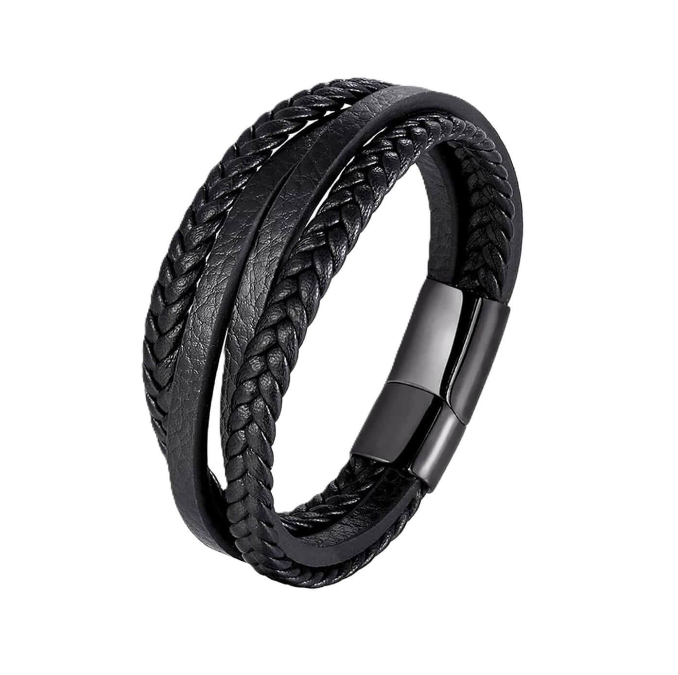 Mens Arrow Design Leather Bracelet