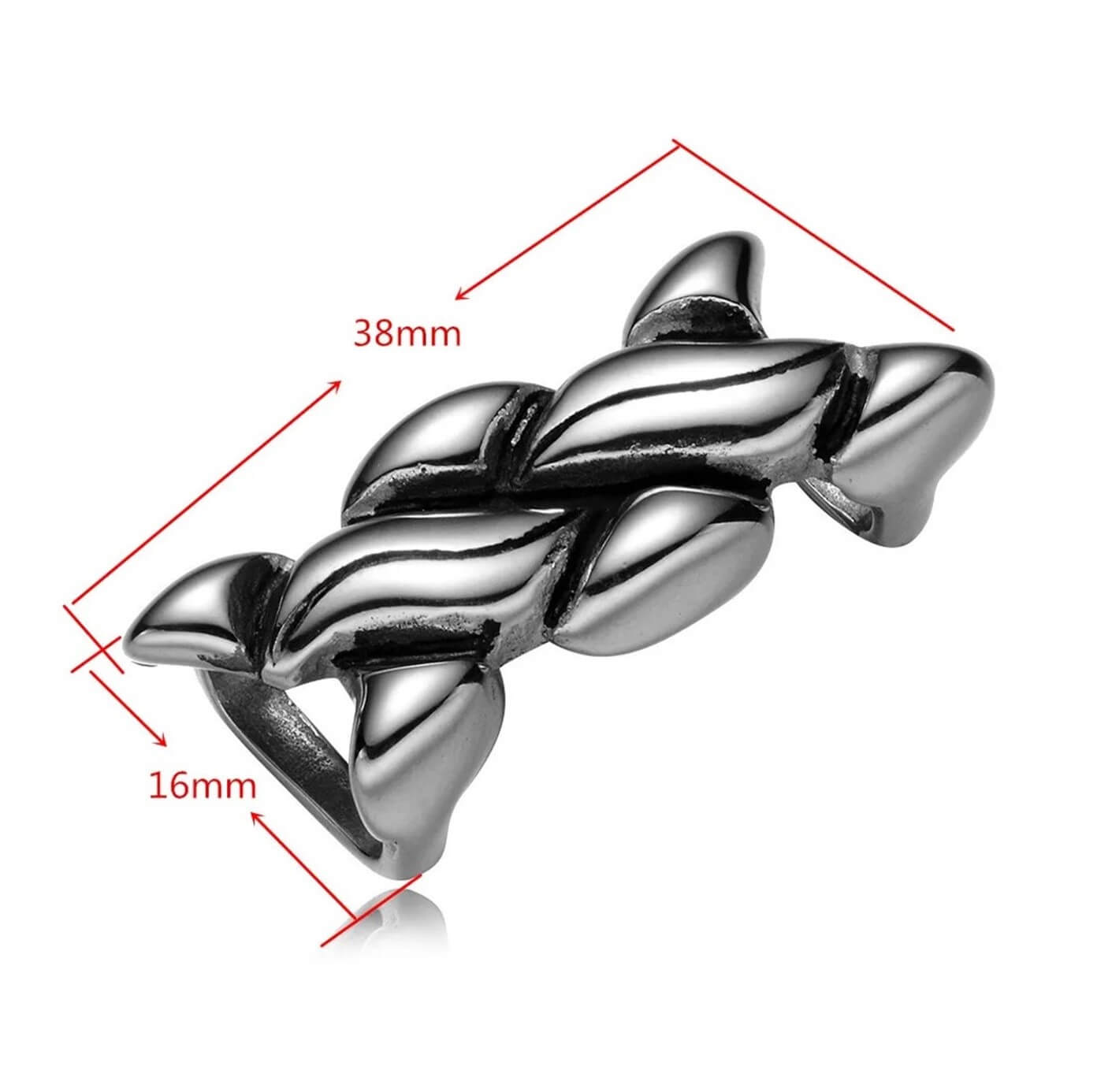 Mens Helix Spiral Beads Leather Bracelet