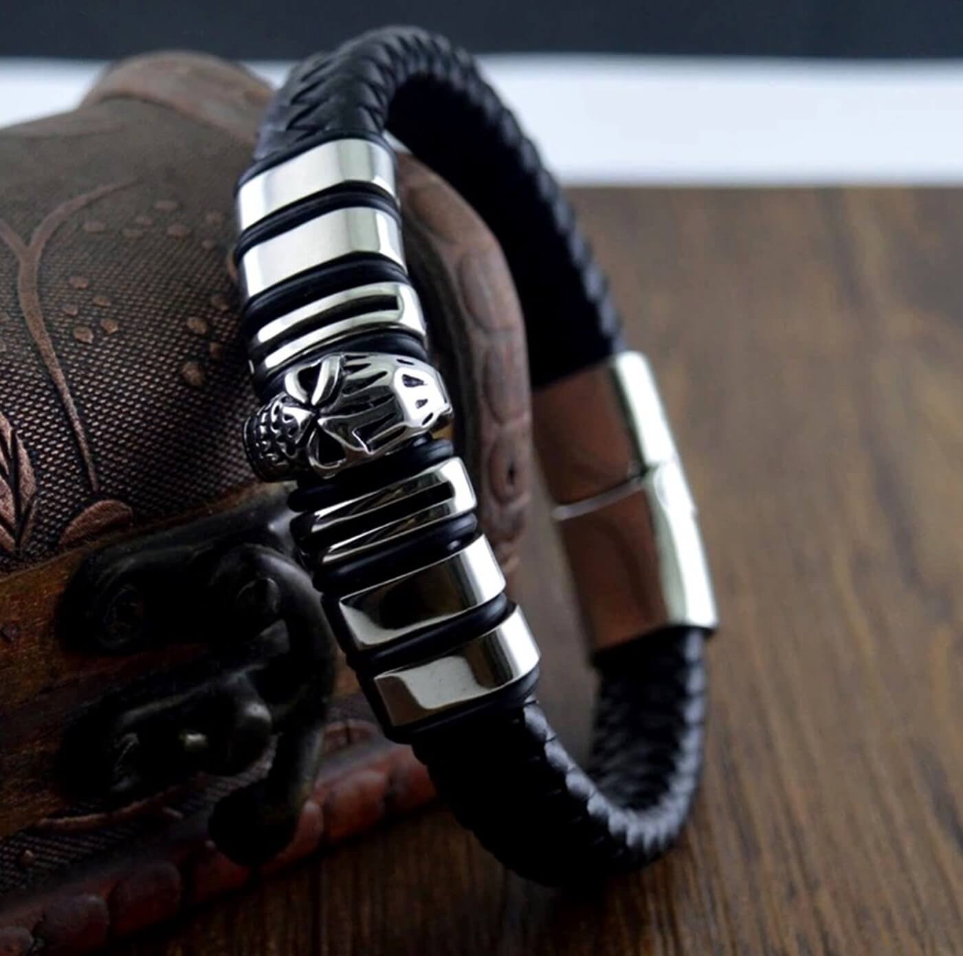 Mens Apparition Leather Bracelet