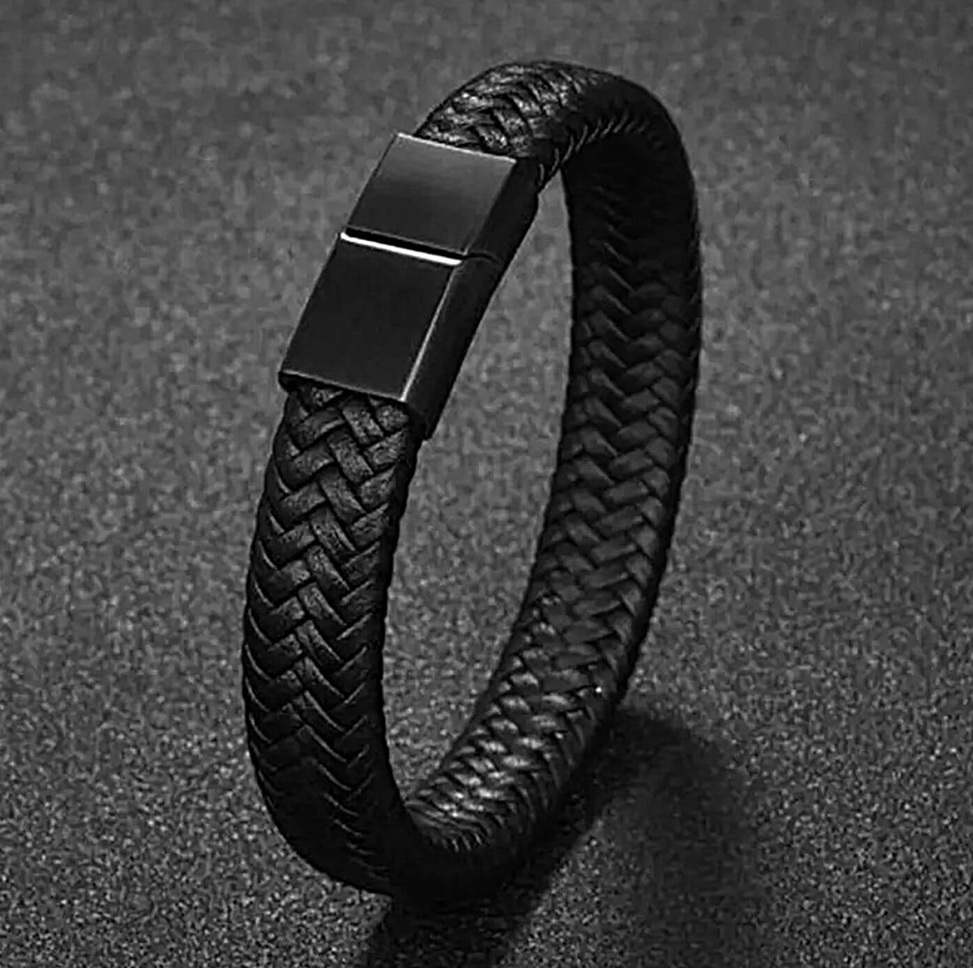 Mens All Black Historical Bracelet