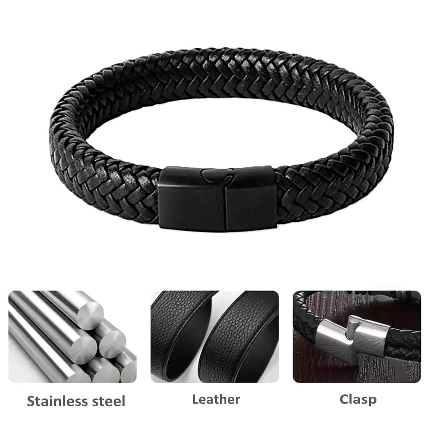 Mens All Black Historical Bracelet