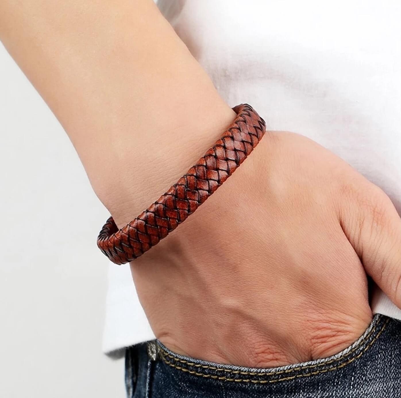 Mens Burnt Umber Historical Bracelet