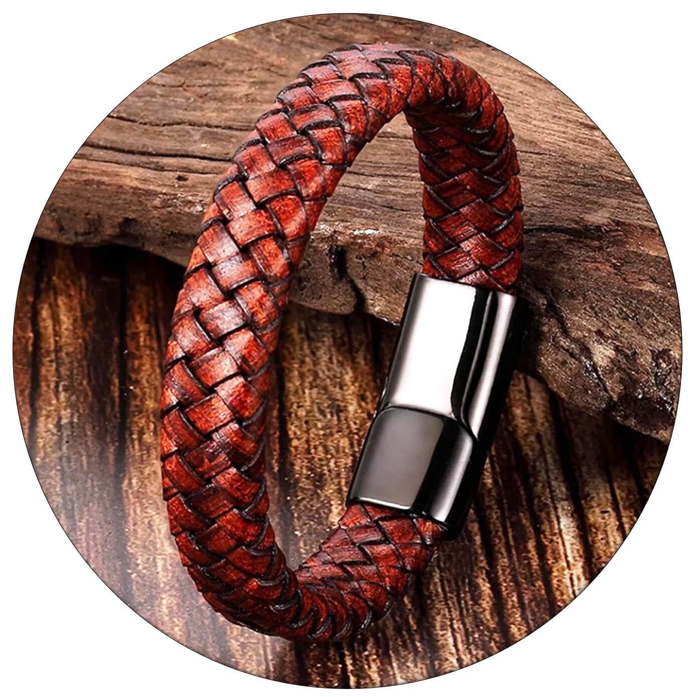Mens Burnt Umber Historical Bracelet