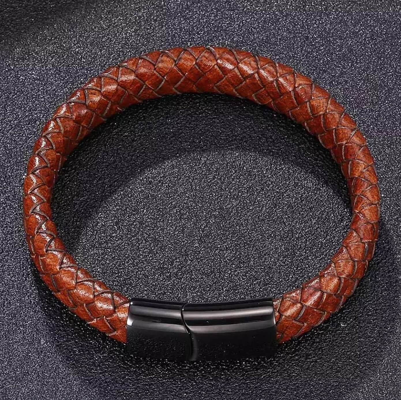 Mens Burnt Umber Historical Bracelet