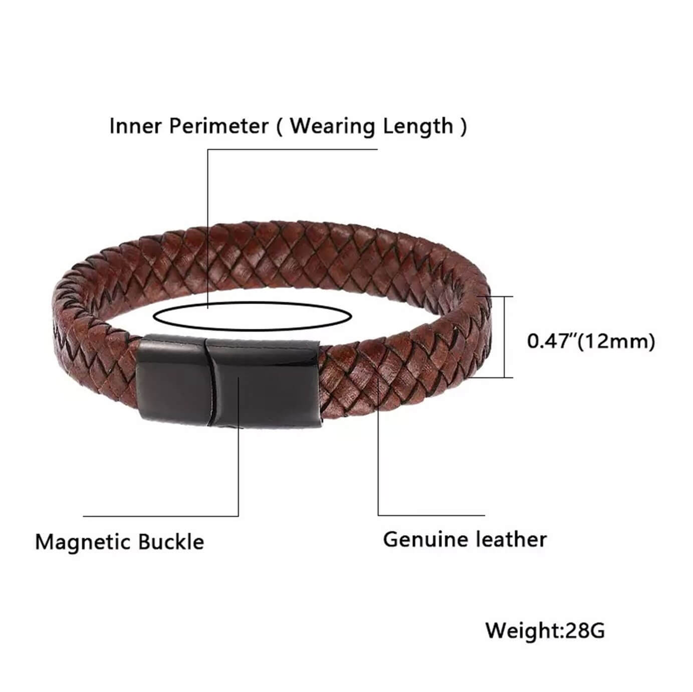 Mens Burnt Umber Historical Bracelet