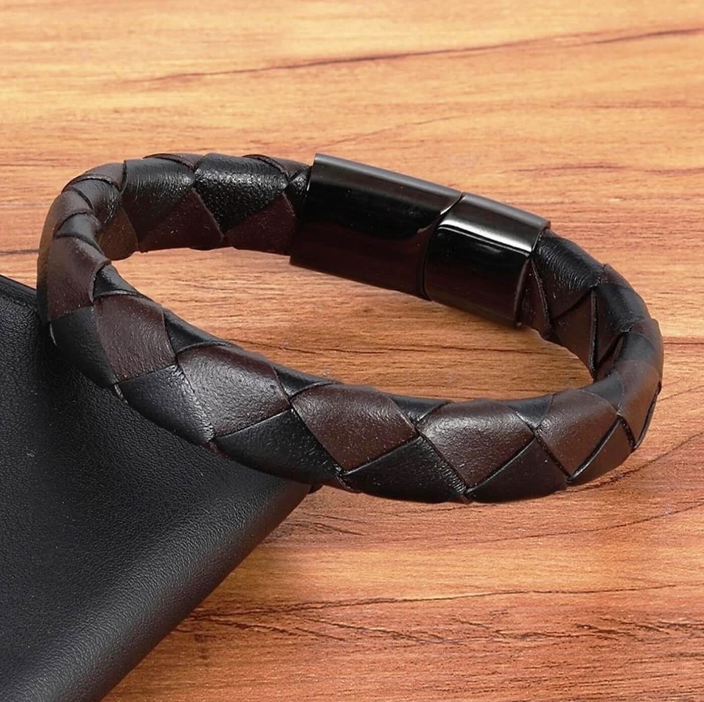 Mens Inset Two-tone Bracelet