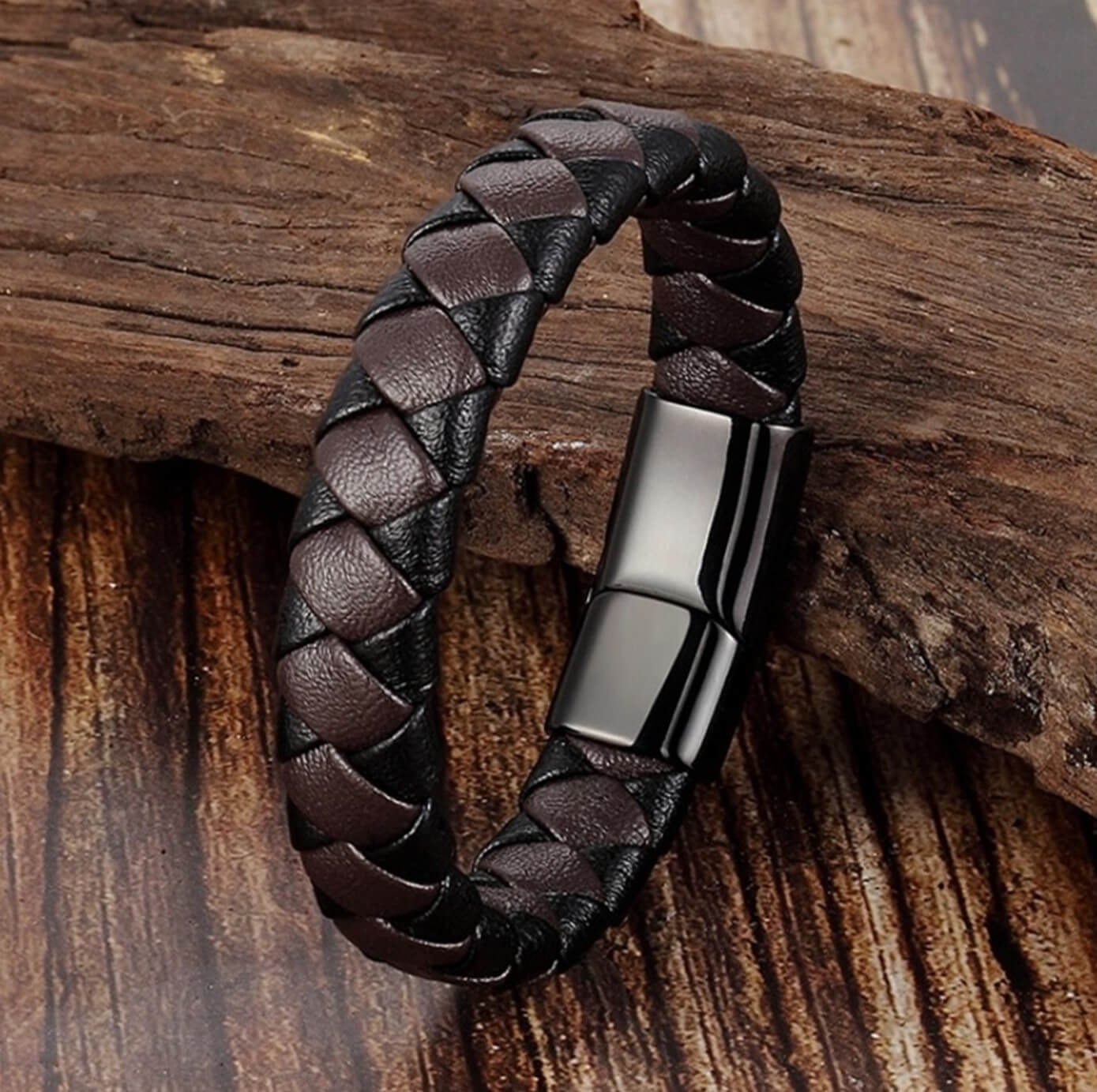 Mens Inset Two-tone Bracelet