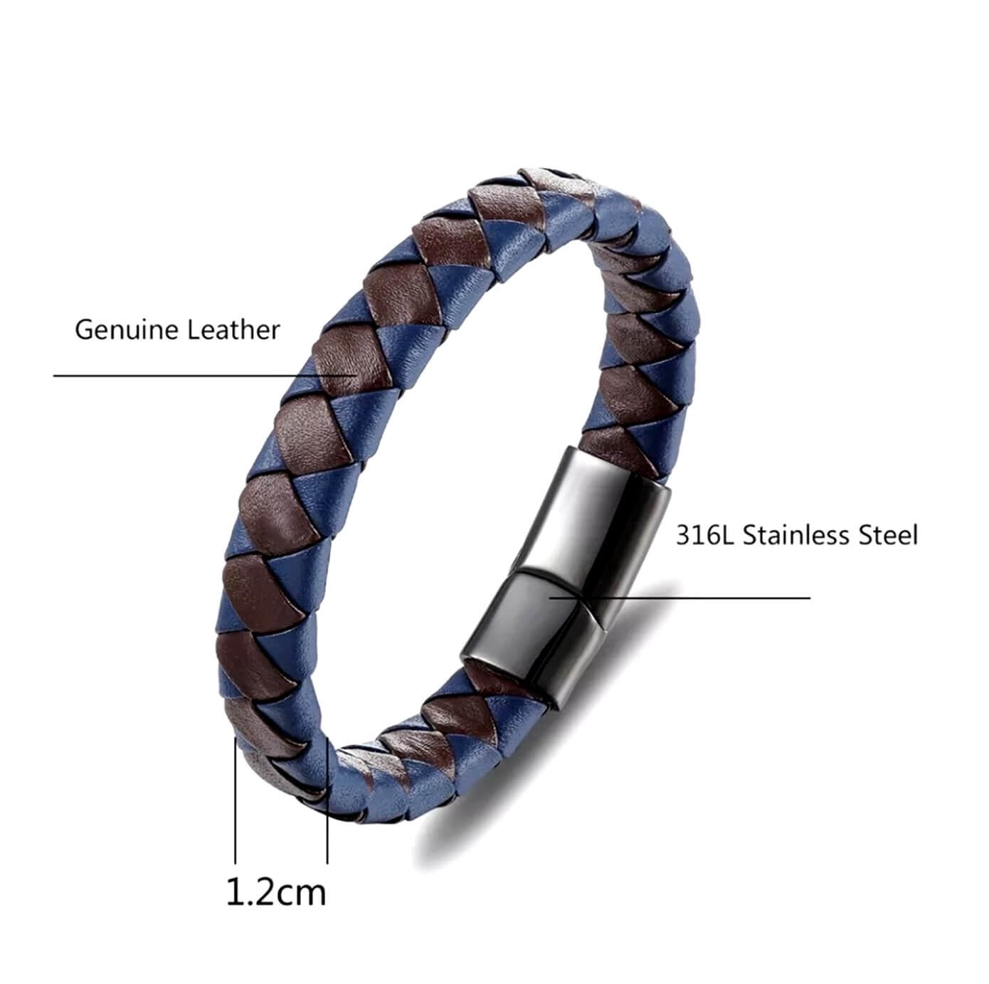 Mens Inset Two-tone Bracelet