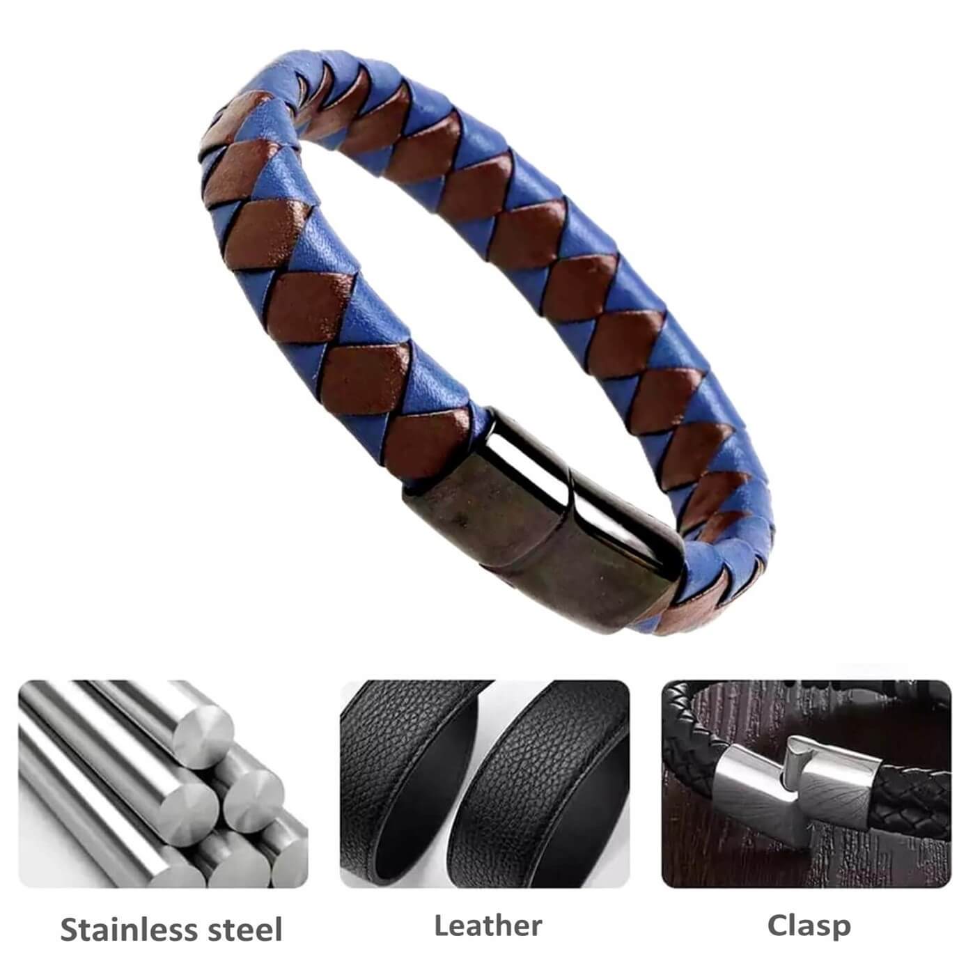 Mens Inset Two-tone Bracelet