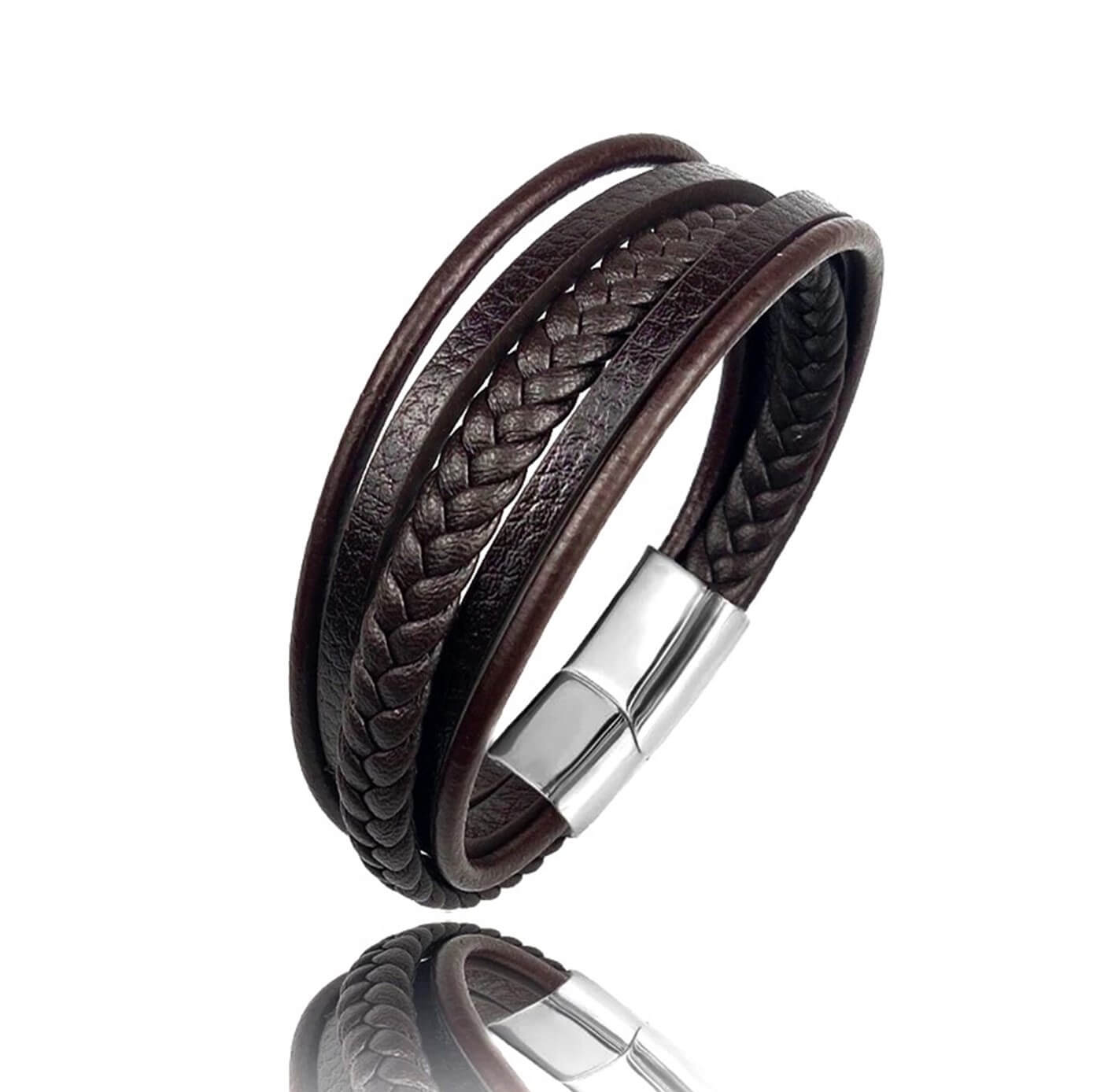 Brown Activity Leather Bracelet 
