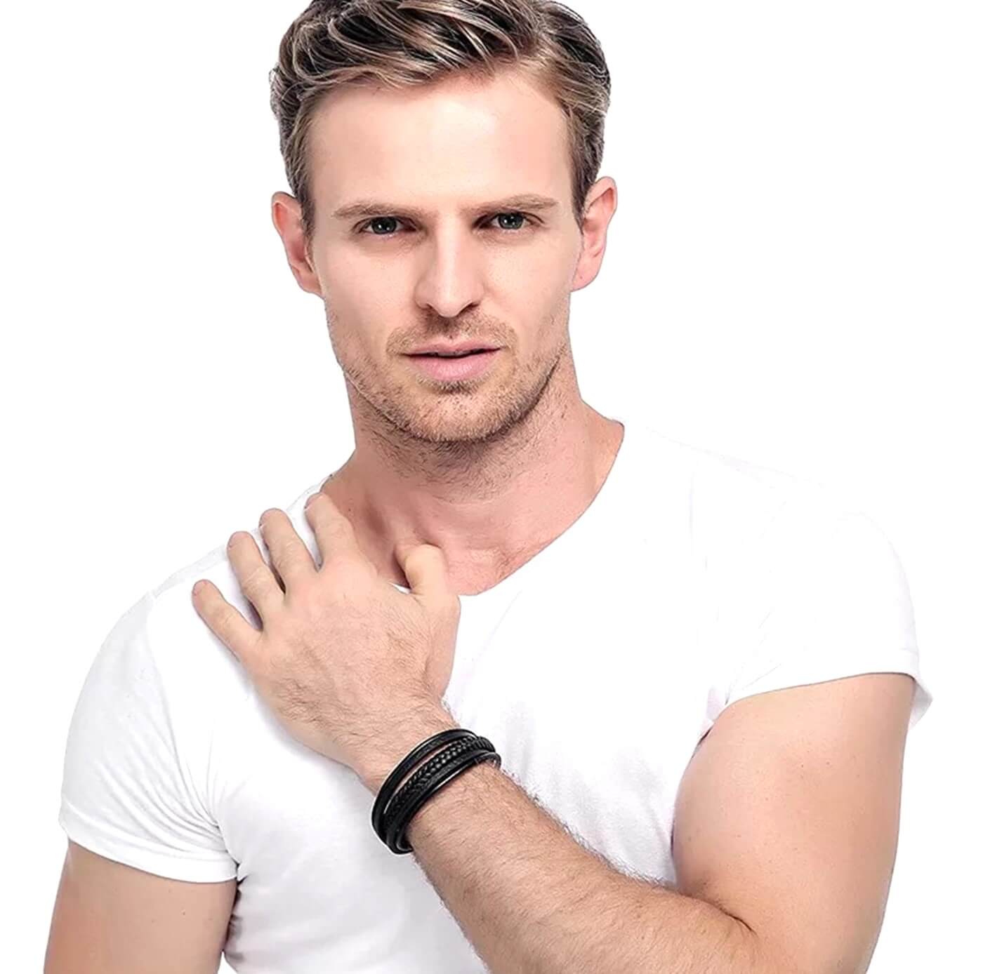 Brown Activity Leather Bracelet 