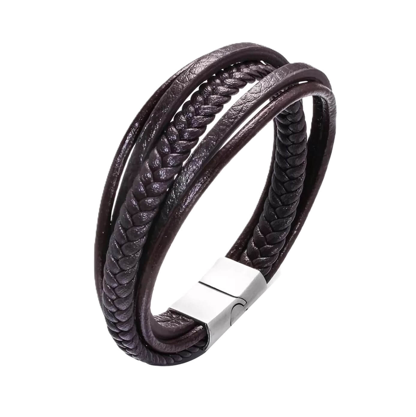 Brown Activity Leather Bracelet 