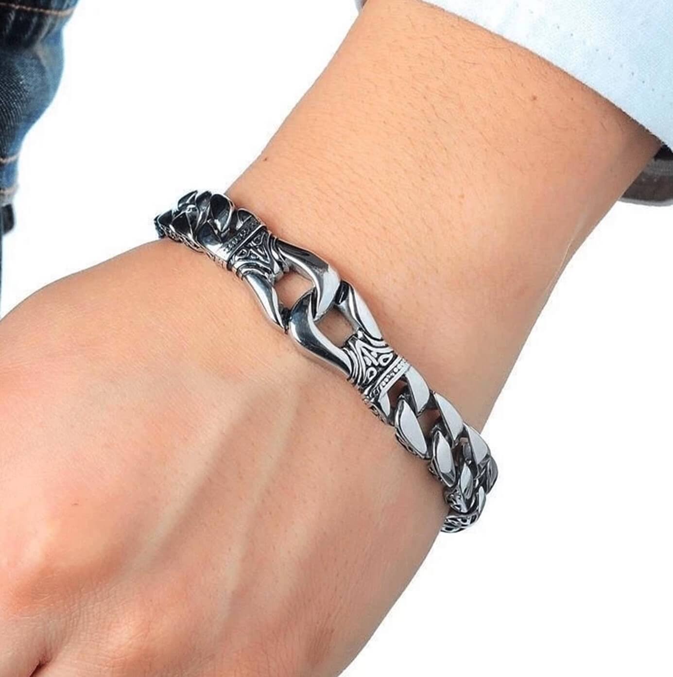 Silver Alloy Totem Bracelet