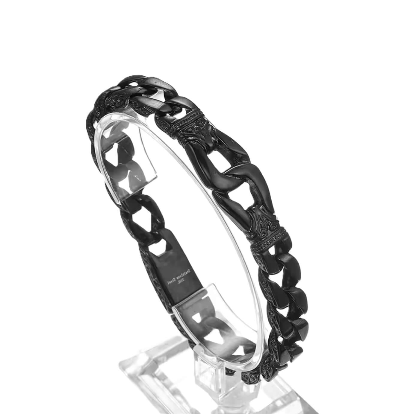 Black Alloy Icon Bracelet