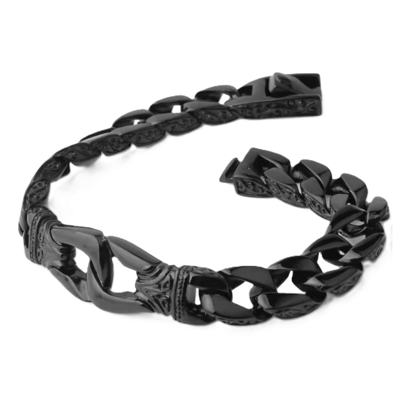Black Alloy Icon Bracelet