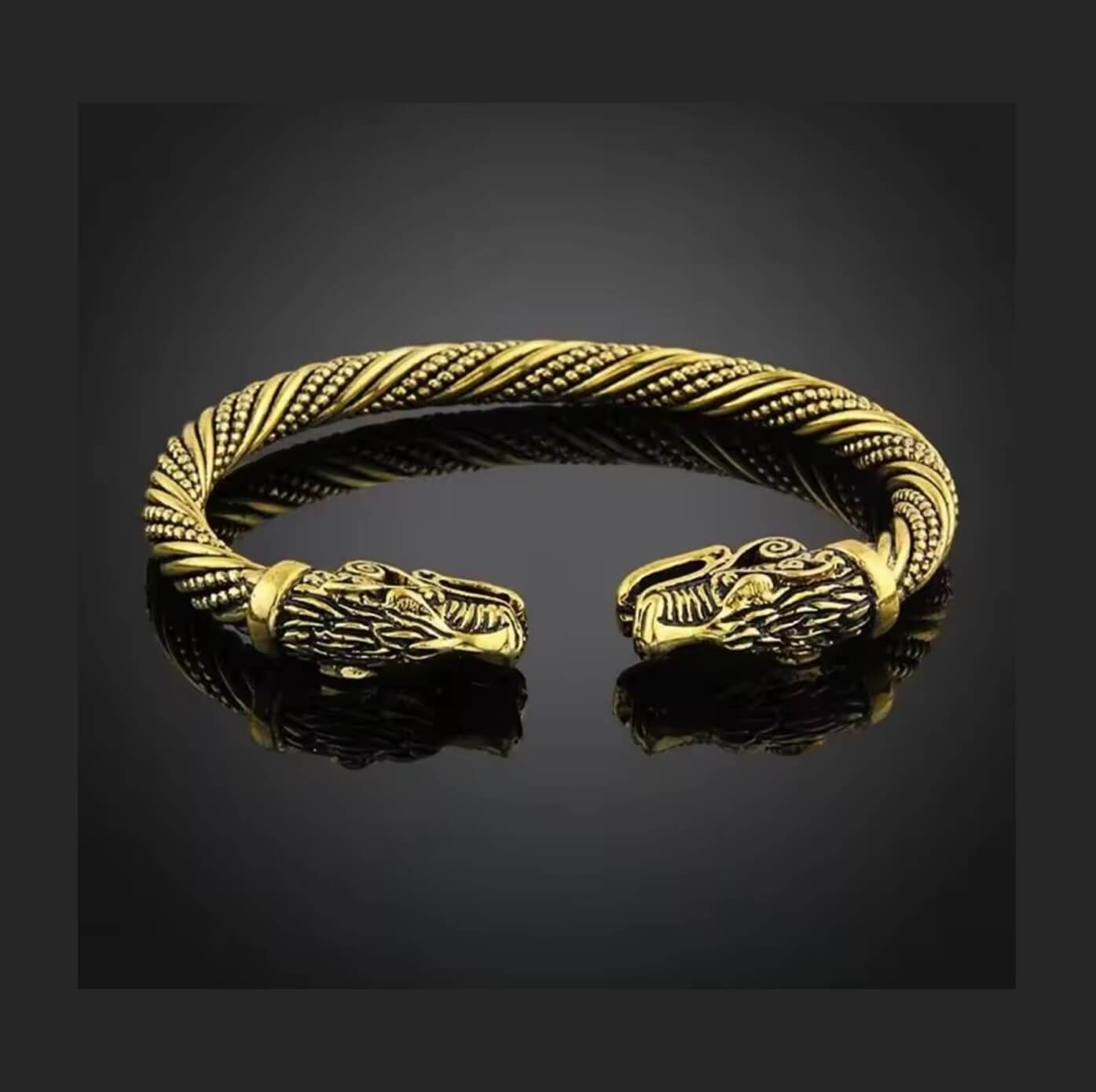 Unisex Norse Viking Wolf Bangle