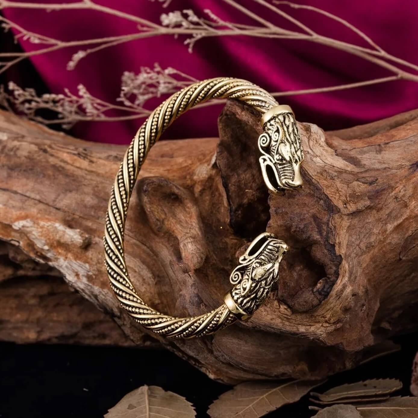 Unisex Norse Viking Wolf Bangle