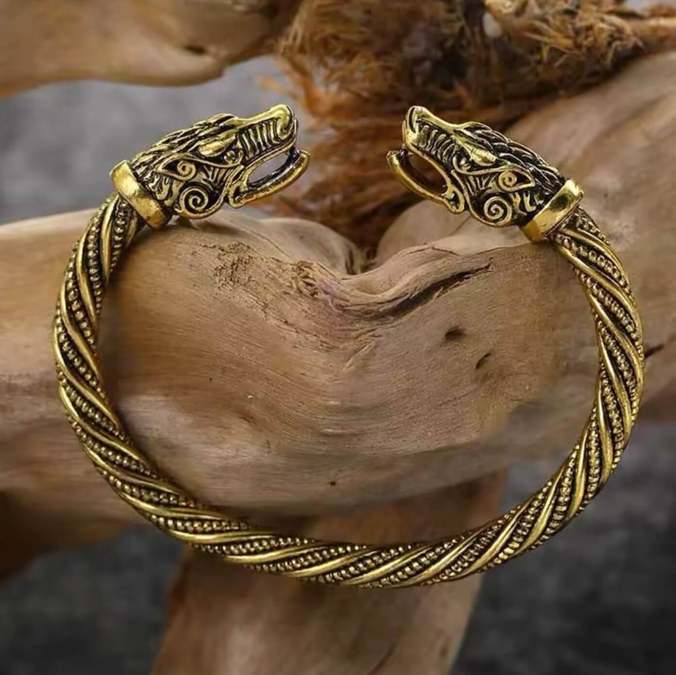 Unisex Norse Viking Wolf Bangle