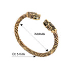 Unisex Norse Viking Wolf Bangle
